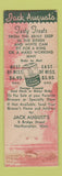 Matchbook Cover - Jack August Seafood Northampton MA