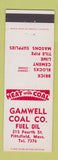 Matchbook Cover - Gamwell Coal Company Pittsfiield MA