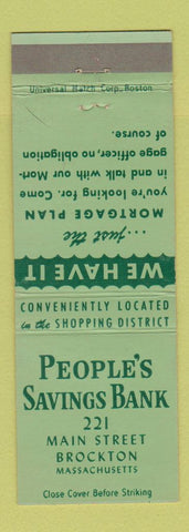 Matchbook Cover - People's Savings Bank Brockton MA