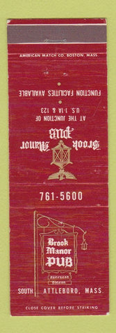 Matchbook Cover - Brook Manor Pub Attleboro MA WEAR