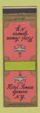 Matchbook Cover - Hotel Seneca Geneva NY