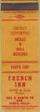 Matchbook Cover - French Inn Vista CA
