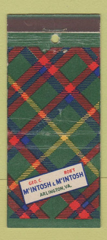 Matchbook Cover - McIntosh Arlington VA Insurance Real Estate 21 Strike Feature