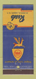 Matchbook Cover - GGG Men's Clothes Reed's Albany NY 21 Strike Feature