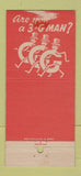 Matchbook Cover - GGG Men's Clothes Reed's Albany NY 21 Strike Feature