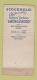 Matchbook Cover - Stockholm Restaurant New York City WEAR 21 Strike Feature
