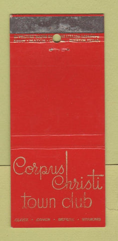 Matchbook Cover - Corpus Christi TX Town Club WEAR 21 Strike Feature