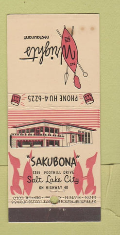 Matchbook Cover - Wrights Restaurant Salt Lake City UT WEAR 21 Strike Feature