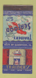 Matchbook Cover - Trainer's Seafood Quakertown PA WEAR 21 Strike Feature