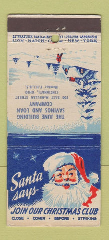 Matchbook Cover - June Building Savings Loan Cincinnati OH 21 Strike Feature