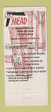 Matchbook Cover - Hotel Mead Wisconsin Rapids WI 21 Strike Feature