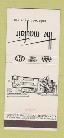 Matchbook Cover - Mayfair Colorado Springs Hotel 21 Strike Feature