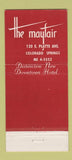 Matchbook Cover - Mayfair Colorado Springs Hotel 21 Strike Feature