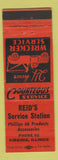 Matchbook Cover - Reid's Service Phillips 66 oil gas Virginia IL low phone #
