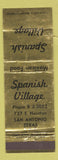 Matchbook Cover - Spanish Village Mexican Food San Antonio TX WORN