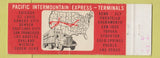 Matchbook Cover - Pacific Intermountain Express Trucking