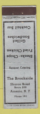 Matchbook Cover - The Brookside Restaurant Amenia NY