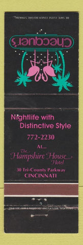 Matchbook Cover - Checquer's Hampshire House Hotel Cincinnati OH WEAR