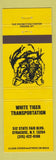 Matchbook Cover - White Tiger Transportation Syracuse NY