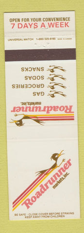 Matchbook Cover - Roadrunner Markets oil gas
