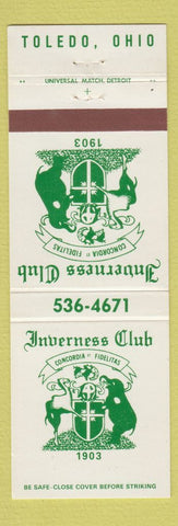 Matchbook Cover - Inverness Club Toledo OH