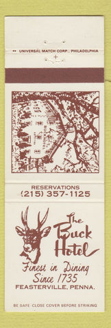 Matchbook Cover - The Buck Hotel Feasterville PA
