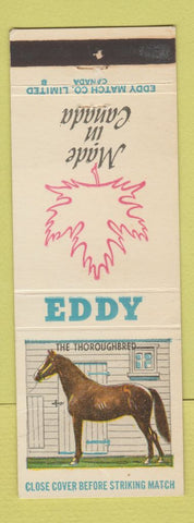 Matchbook Cover - Eddy Matches Canada Horse WORN