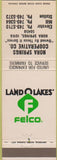 Matchbook Cover - Land O Lakes Felco COOP Nora Springs IA