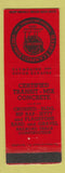 Matchbook Cover - Harry Campbell Sons Concrete Towson Baltimore MD WEAR
