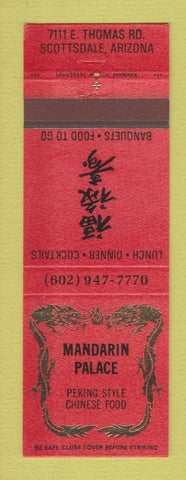 Matchbook Cover - Mandarin Place Chinese Restaurant Scottsdale AZ WEAR
