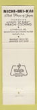 Matchbook Cover - Nichi Bei Kai Japanese Steak House Lutherville MD