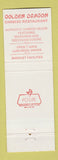 Matchbook Cover - Golden Dragon Chinese Restaurant