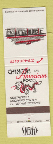 Matchbook Cover - Chen's Chinese Food Fort Wayne IN