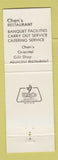 Matchbook Cover - Chen's Chinese Food Fort Wayne IN