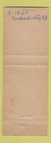 Matchbook Cover - Aharia Wool Growers Cafe Bakersfield CA CREASES