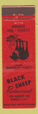 Matchbook Cover - Black Sheep Restaurant Berkeley CA