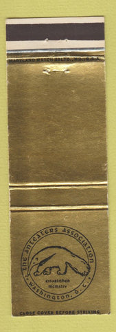 Matchbook Cover - Anteasters Association Washington DC WEAR