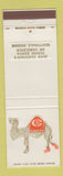 Matchbook Cover - John Gardiner's Tennis Ranch Scottsdale AZ Camel