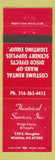 Matchbook Cover - Theatrical Service Wichita KS Costume Rental Disco Effects
