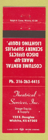 Matchbook Cover - Theatrical Service Wichita KS Costume Rental Disco Effects
