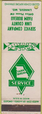 Matchbook Cover - Service Co Linn County Linneus MO agriculture