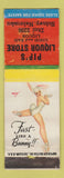 Matchbook Cover - Pip's Liquor Store Sidney NE pinup WEAR