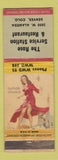 Matchbook Cover - Rose Service oil gas restaurant Denver Colorado pinup WEAR
