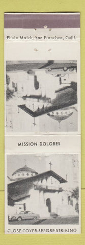Matchbook Cover - San Francisco CA Tourism Mission Dolores