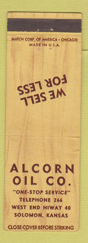 Matchbook Cover - Alcorn Oil Company Solomon KS