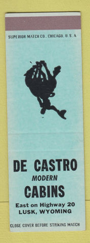 Matchbook Cover - De Castro Cabins Lusk WY SAMPLE