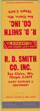 Matchbook Cover - RD Smith Co Eau Claire WI Dairy supply