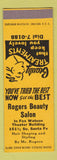 Matchbook Cover - Rogers Beauty Salon Salina KS Fox Watson Theater SAMPLE