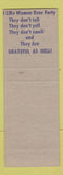 Matchbook Cover - Sam's Tap Bar Waldo WI SAMPLE