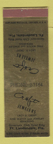 Matchbook Cover - Croft Jewelers Fort Lauderdale FL SAMPLE